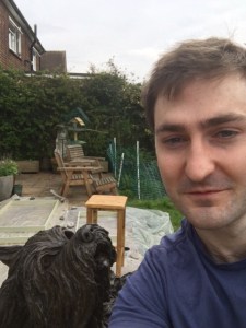 Author-Charles-Parkes-Leaping-Beardie-Sculpture-Painting-Trays